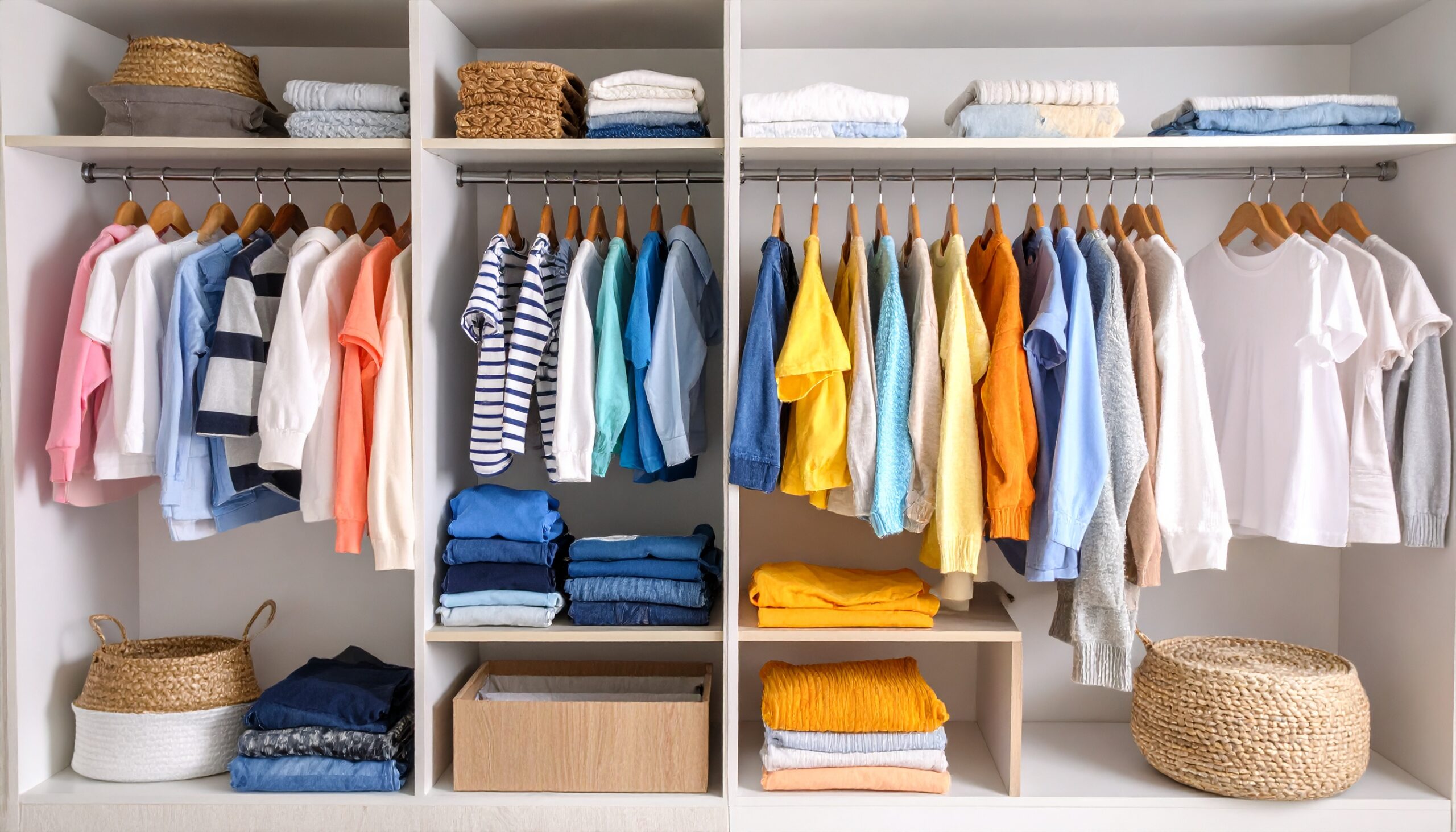 <img src="closet-child-clothes.jpg" alt="整理された子供服が並ぶクローゼットの写真">